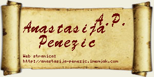 Anastasija Penezić vizit kartica